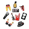 32Pcs 16 Styles Singer Theme PVC Plastic Cabochons FIND-CJ0002-55-9