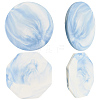 2Pcs 2 Styles Marble Pattern Porcelain Cup Coasters AJEW-CP0009-18B-6