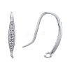 Rhodium Plated 925 Sterling Silver Earring Hooks STER-K168-096P-2