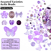 100G 10 Styles Transparent Acrylic Beads OACR-YW0002-65A-3