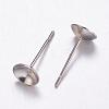 Tarnish Resistant 304 Stainless Steel Stud Earrings Findings STAS-K146-016-6mm-1