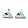 Rack Plating Alloy Enamel Pendants ENAM-S122-67-2