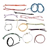 Wax Rope & Nylon & Leather Bracelets BJEW-XCP0002-08GP-1