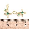 Brass with Cubic Zirconia Pendants X-KK-P271-34G-3