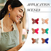 12Pcs 6 Colors Opaque Resin & Walnut Wood Connector Charms RESI-TA0002-70-8