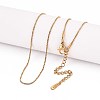 1MM 304 Stainless Steel Snake Chain Necklaces NJEW-N058-05G-1
