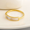 304 Stainless Steel & Shell Finger Rings FS-WG45F01-03-3