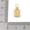 Brass Micro Pave Clear Cubic Zirconia Pendants KK-E111-31C-G-3