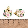 Brass Micro Pave Clear Cubic Zirconia Pendants CU-CBA8C34-08G-3