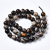 Natural Black Sunstone Beads Strands G-N328-48A-01-2