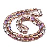 AB Color Plated Transparent Glass Beads Strands EGLA-P051-06A-A14-3
