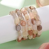 Natural Multi-Moonstone Stretch Beaded Bracelets BJEW-K213-C14-2
