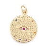 Brass Micro Pave Cubic Zirconia Pendants KK-O126-04G-02-2