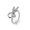 Brass Micro Pave Cubic Zirconia Finger Rings CU-CBA8D1E-02P-2