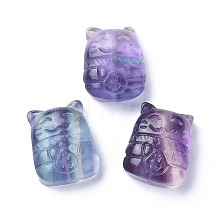 Carved Natural Fluorite Beads G-J387-33