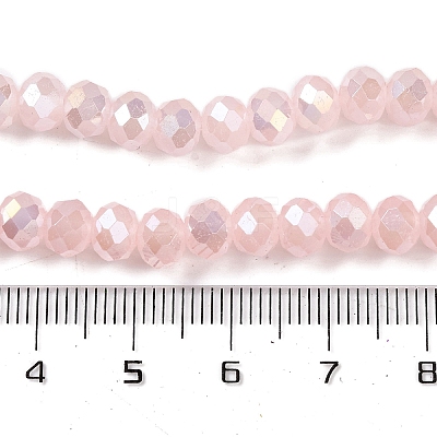 Baking Electroplate Glass Beads Strands DGLA-A039-J8mm-B14-1