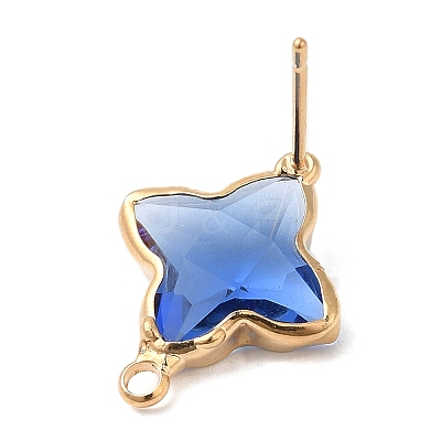Brass Stud Earring Findings KK-Q777-29LG-1