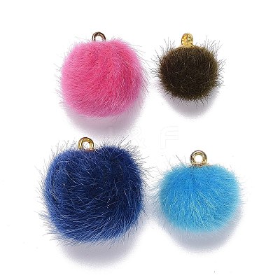 Faux Mink Fur Covered Pendants WOVE-MSMC003-04-1