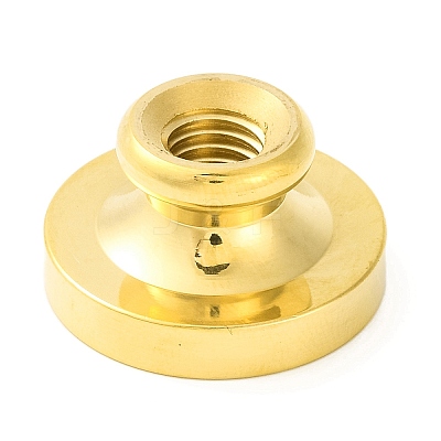 Golden Tone Round Wax Seal Brass Stamp Heads AJEW-Z034-01G-13-1