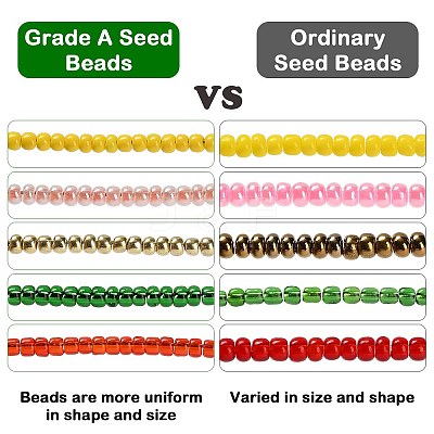 FGB 8/0 Grade A Round Glass Seed Beads SEED-Q007-3mm-F44-1