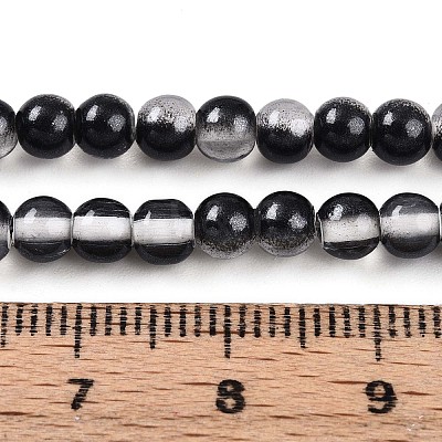 Baking Paint Transparent Glass Beads X1-DGLA-N011-4mm-10-1