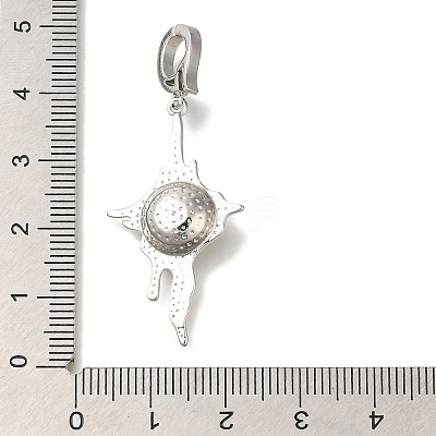 Brass European Dangle Charms Bails KK-K388-53P-1