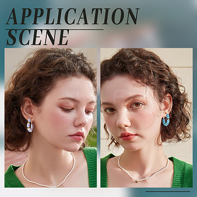 30Pcs 6 Style Brass Hoop Earring Findings FIND-BBC0003-23G-1