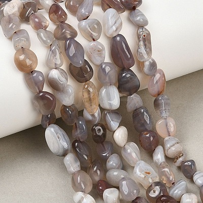 Natural Botswana Agate Nuggets Beads Strands G-B170-A01-1