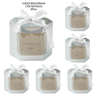 Hexagon Laser Window Paper Gift Boxes CON-FZC0002-001B-02-1
