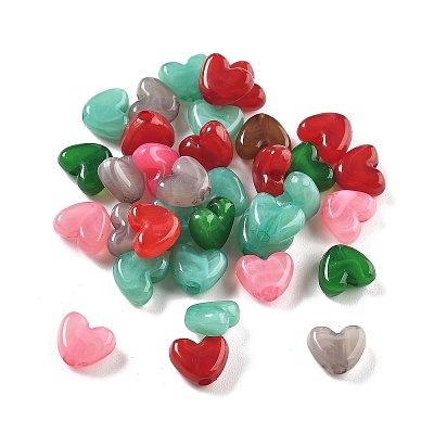 50Pcs Acrylic Beads OACR-S044-01F-1