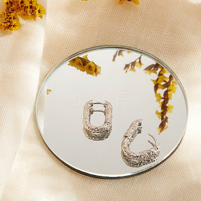 Rhodium Plated 925 Sterling Silver Huggie Hoop Earrings JE908A-1