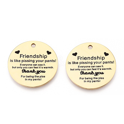 201 Stainless Steel Pendants STAS-T064-37G-15-1