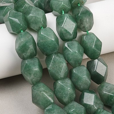 Natural Green Aventurine Faceted Rhombus Beads Strands G-L235A-08B-1
