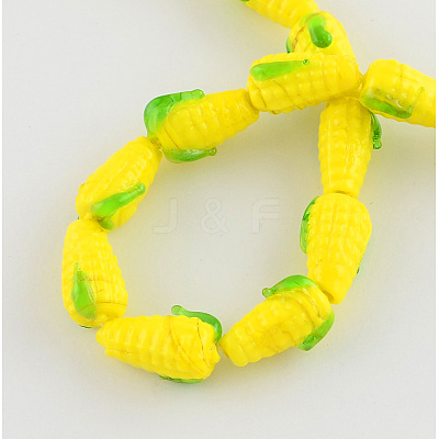 Autumn Theme Handmade Lampwork Beads X-LAMP-R108-07-1