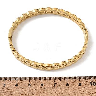 304 Stainless Steel Hinged Cuff Bangles SA-CBAB92B-01G-1