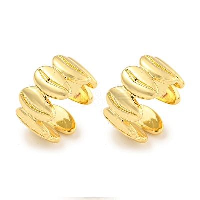Brass Cuff Earrings EJEW-C104-089G-1