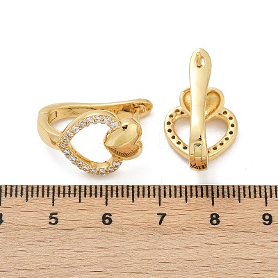 Brass Micro Pave Clear Cubic Zirconia Clip-on Earrings EJEW-F895-22B-G-1