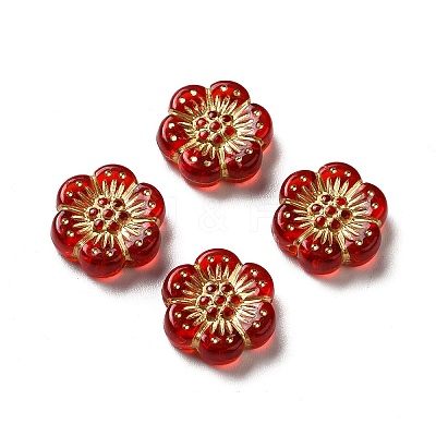 Transparent Plating Acrylic Beads OACR-L013-024-1