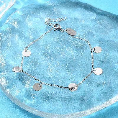 304 Stainless Steel Cable Chain Bracelets for Women BJEW-A036-25P-1