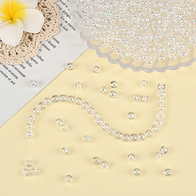Eco-Friendly Transparent Acrylic Beads OACR-PA0001-30A-02-1
