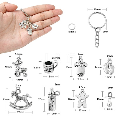 DIY Baby Theme Keychain Making Kit DIY-CJ0002-25-1