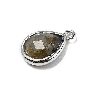 Natural Labradorite Faceted Pendants G-U019-05P-08-1