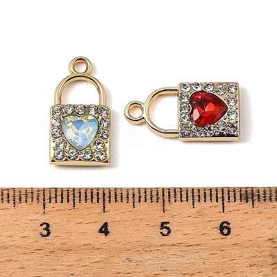 UV Plating Alloy Glass Pendants FIND-K032-30G-1