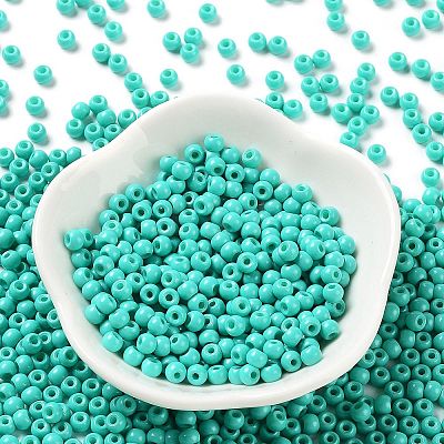 Baking Paint Glass Seed Beads SEED-H002-I-B507-1