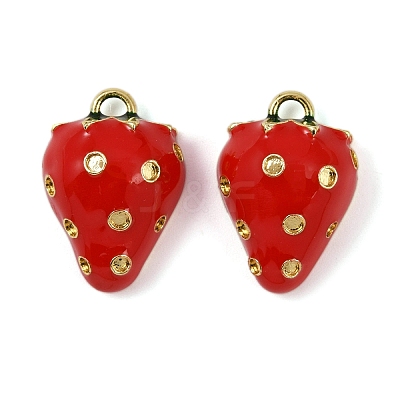 Brass Enamel Pendants KK-R224-14C-G-1