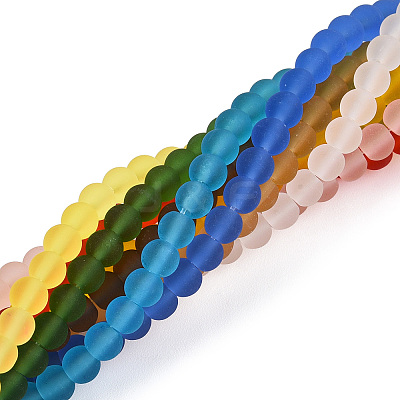 Transparent Glass Beads Strands GLAA-T032-T6mm-MD-1