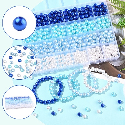 100Pcs 4 Colors Spray Painted ABS Plastic Imitation Pearl Beads OACR-FS0002-09B-1