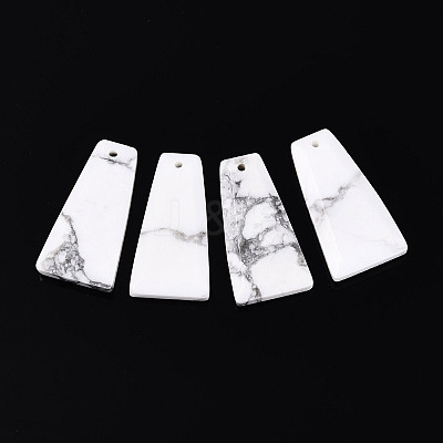 Natural Howlite Pendants G-Q601-10F-1