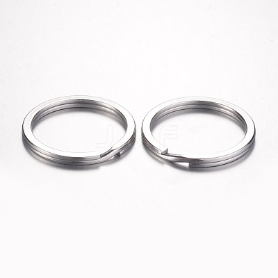 Tarnish Resistant 304 Stainless Steel Keychain Clasps X-KEYC-D049-03-1