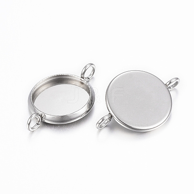 Tarnish Resistant 304 Stainless Steel Cabochon Connector Settings STAS-K155-20P-1